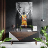 LeBron James Brushed Aluminium Dibond Wall Art.